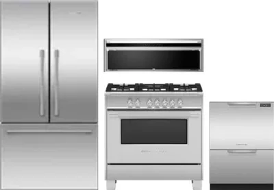 4 Piece Package Includes Refrigerator, Range, Hood And Dishwasher